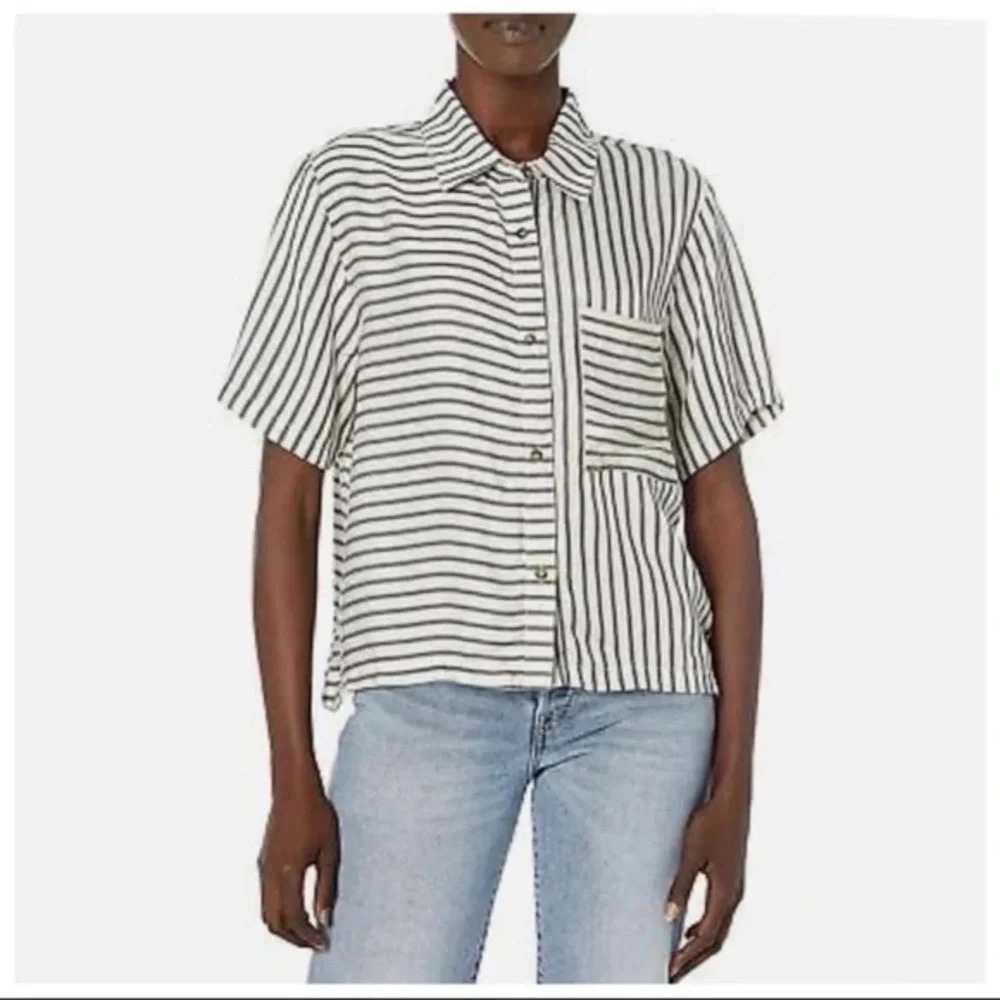 NWT Sunday Collection RVCA Take it Easy Top Stripe Size XS